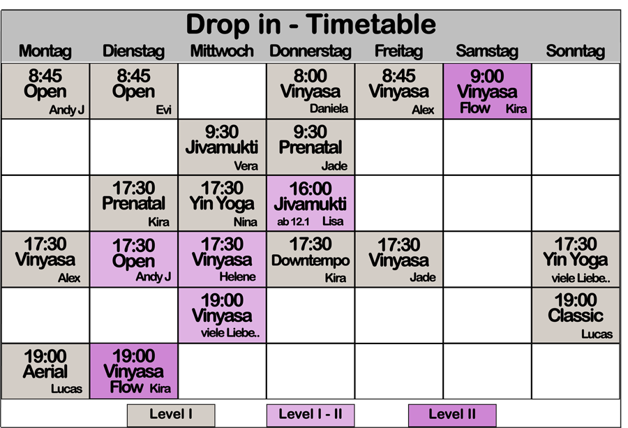 Timetable 